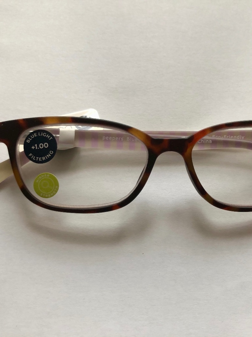 New Peepers Tortoise & Gingham Blue Light Filtering Readers +1.00